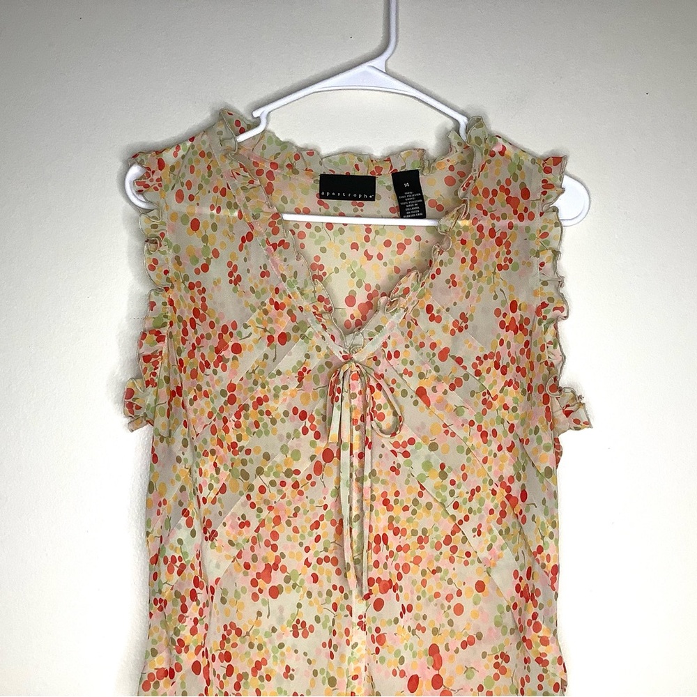 < Y2K Apostrophe Polka Dot Top > - Picture 2 of 6
